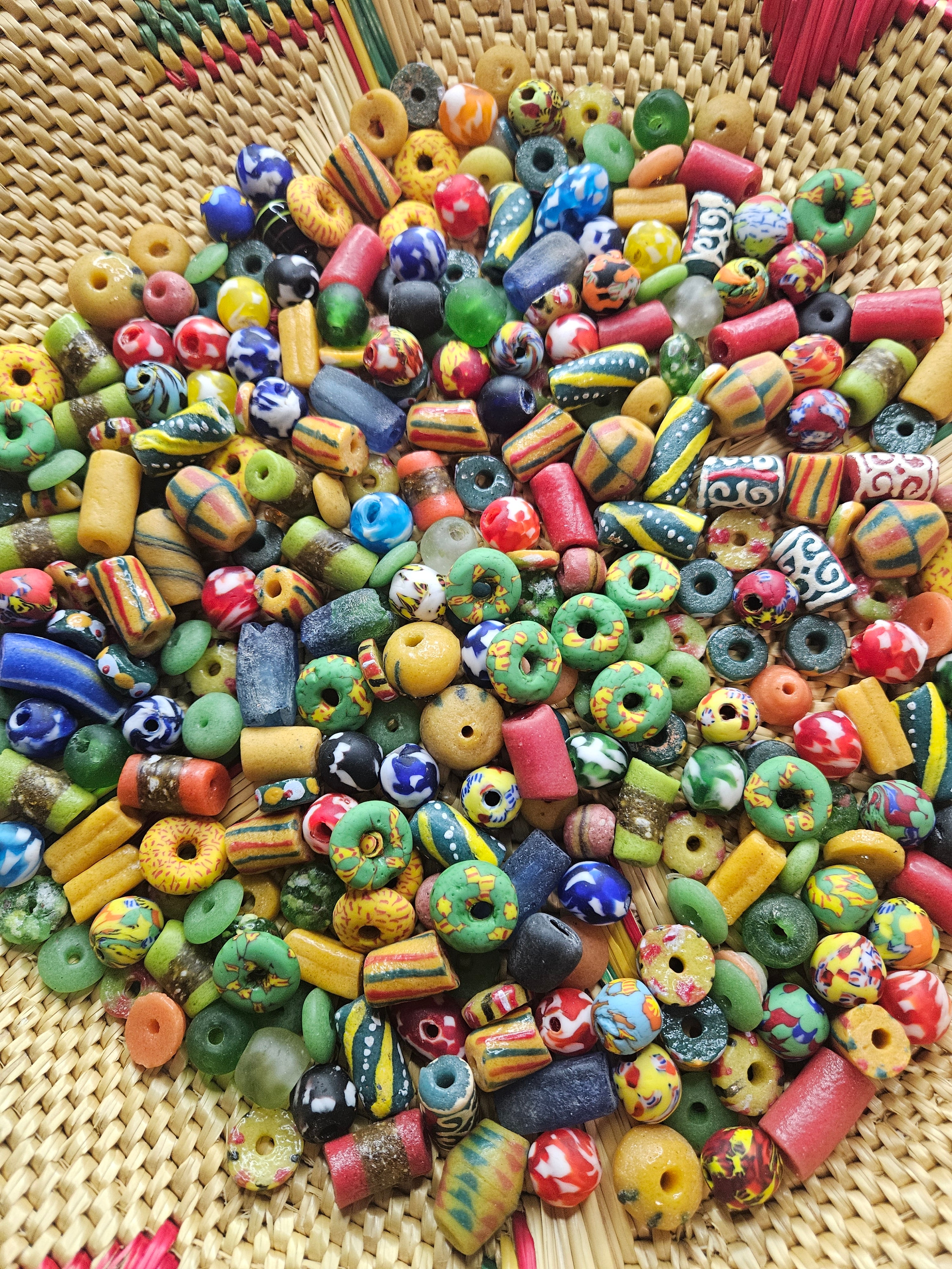 300+ Eco-Friendly Recycled Glass Beads from Ghana