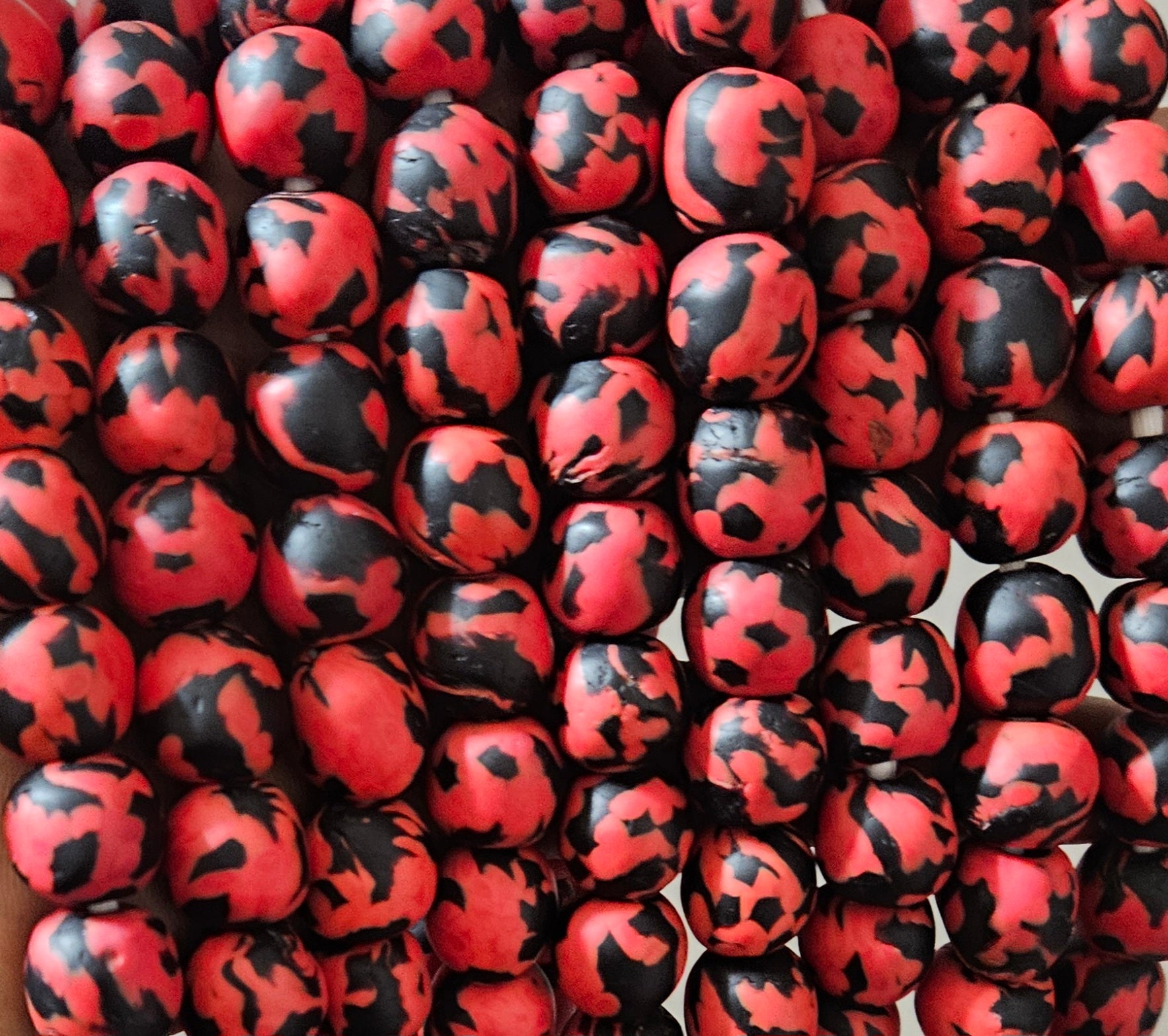 Fused African Recycled Glass Beads – Round #3514