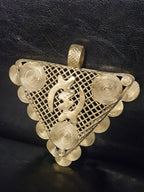 Oversized Gye Nyame Brass Statement Pendant – Ghanaian Adinkra Design