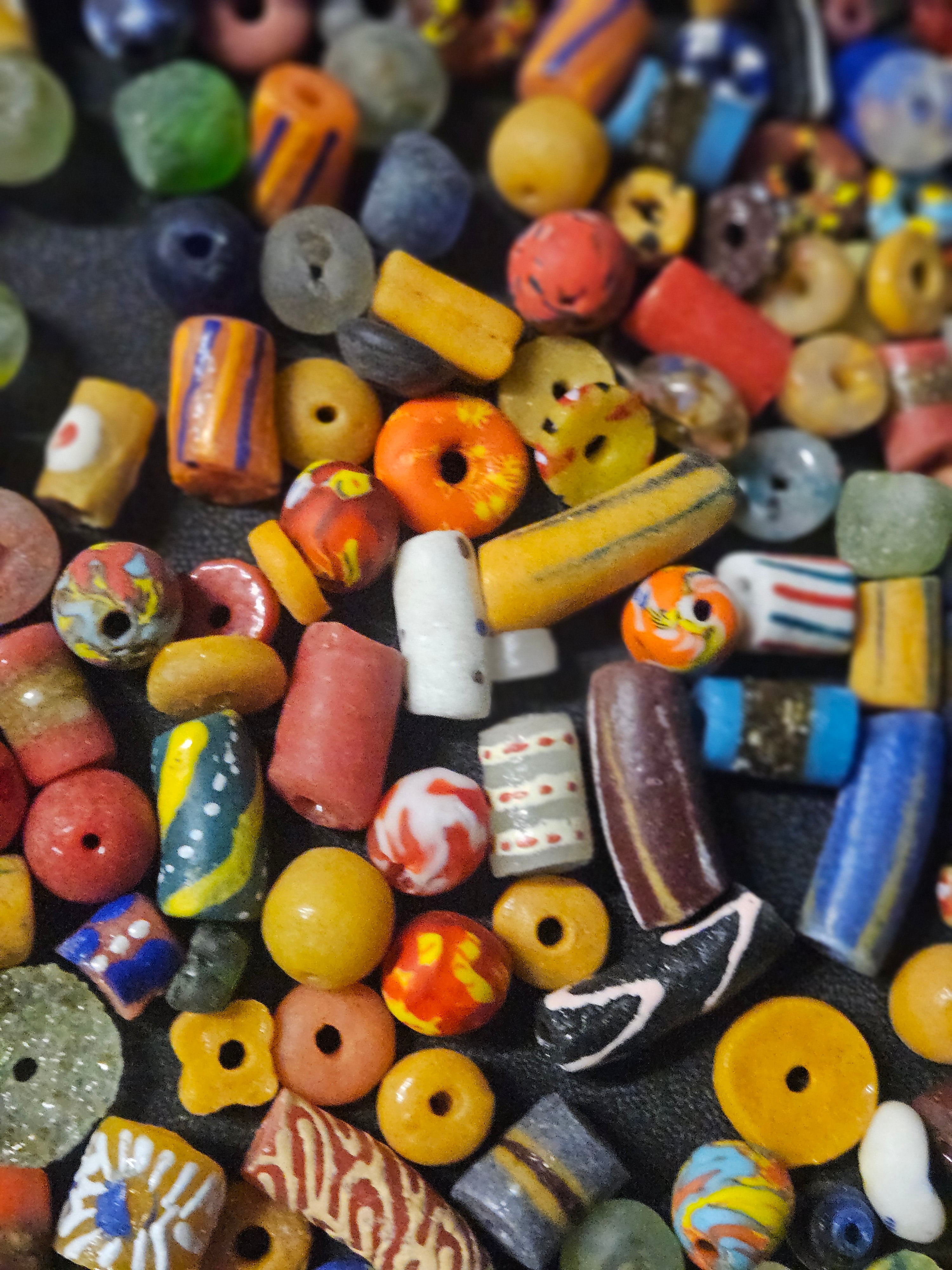 Krobo Glass Bead Studio Sampler – Mixed African Beads from Ghana