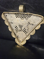 African Brass Tiger Pendant with Adinkrahene Symbol – Ghana