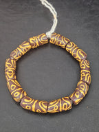 Handcrafted Krobo Glass Beads | Brown and Tan