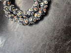Designer Eye Trade Beads – Black, White & Multicolor 37–38 Beads