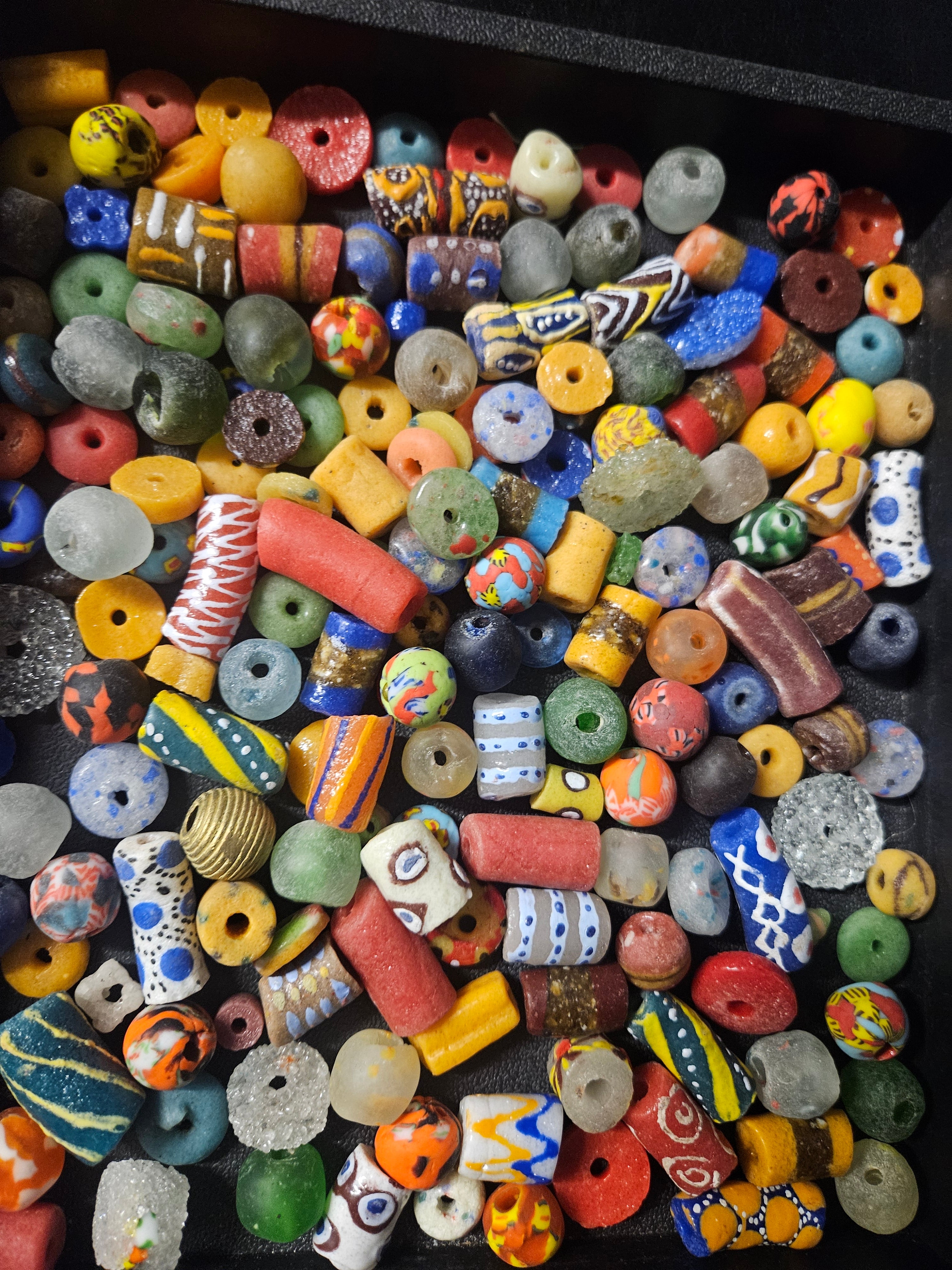 African Glass Bead Mix – Assorted Krobo Beads for Designers
