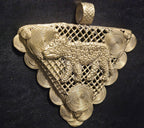 African Brass Tiger Pendant with Adinkrahene Symbol – Ghana