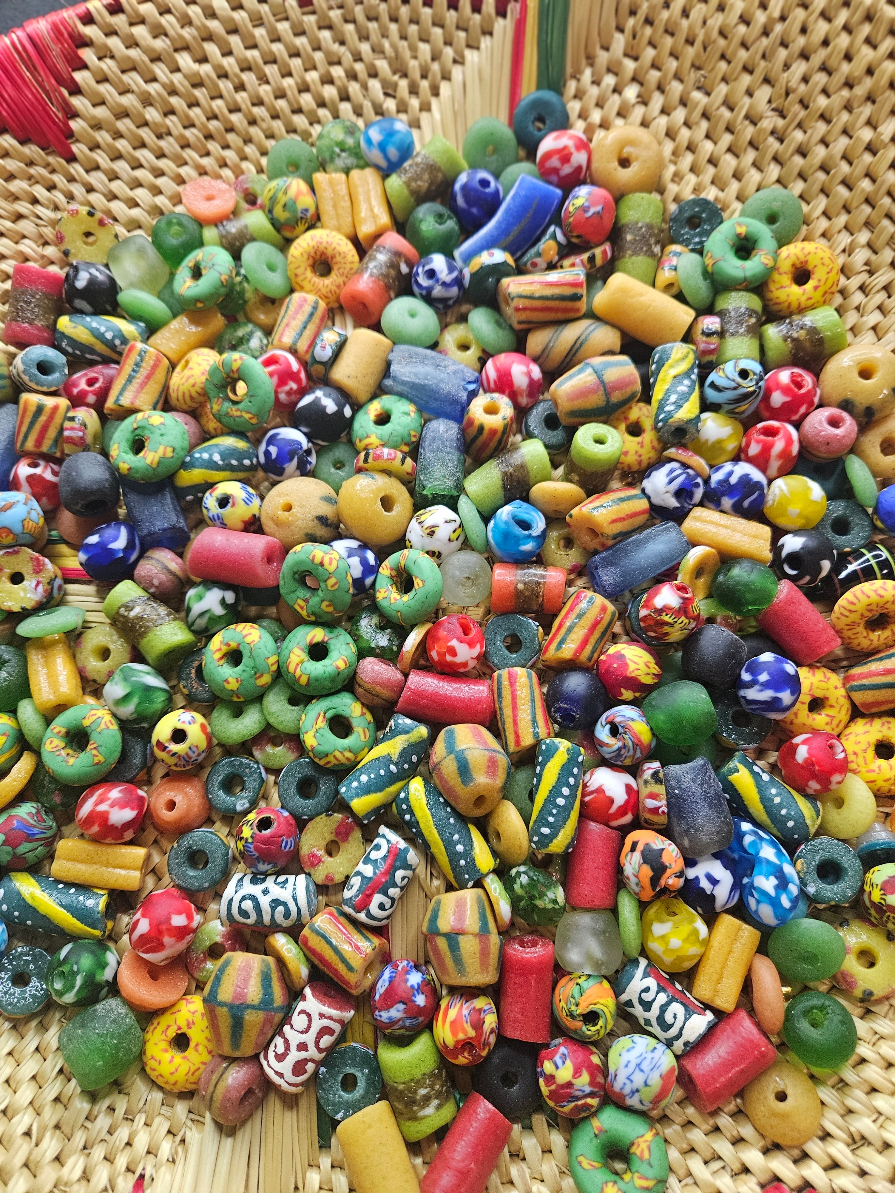 300+ Eco-Friendly Recycled Glass Beads from Ghana