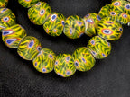African Trade Beads Sourced in Ghana | Large-Hole Glass Trade Beads | Approximately 15–16mm | Designer & Collector Strand