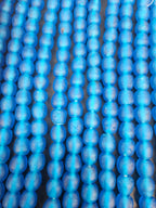 Handmade Blue Krobo Pocket Glass Beads from Ghana for Jewelry Making