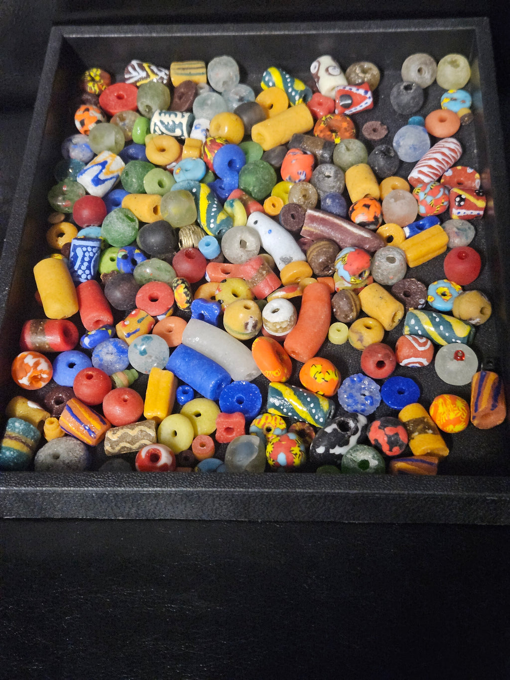 African Bead Soup Mix – Assorted Loose Krobo Glass Beads, 1 Cup