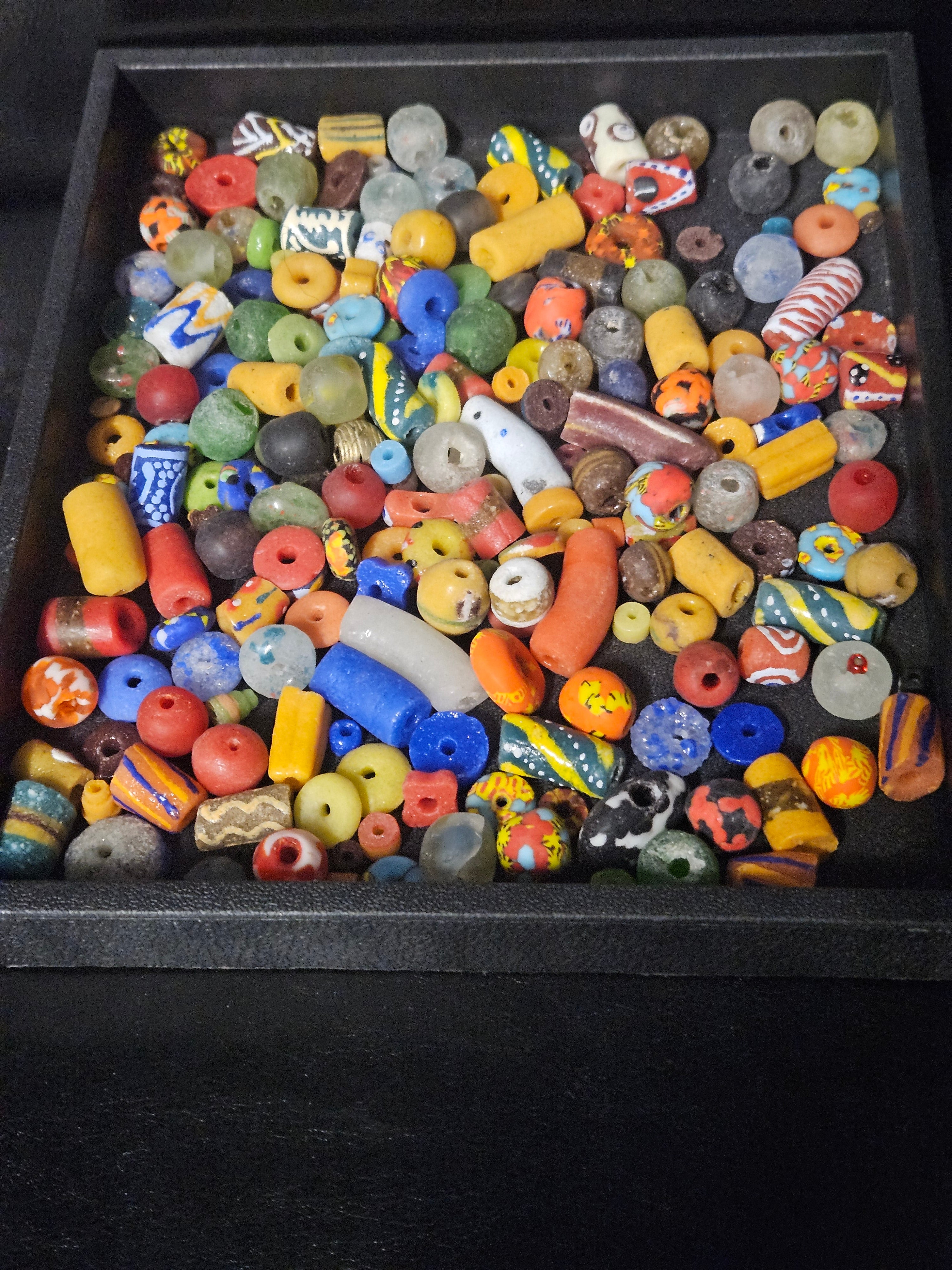 African Bead Soup Mix – Assorted Loose Krobo Glass Beads, 1 Cup
