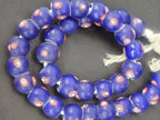 African Royal Blue Floral Eye African Trade Beads Sourced in Ghana