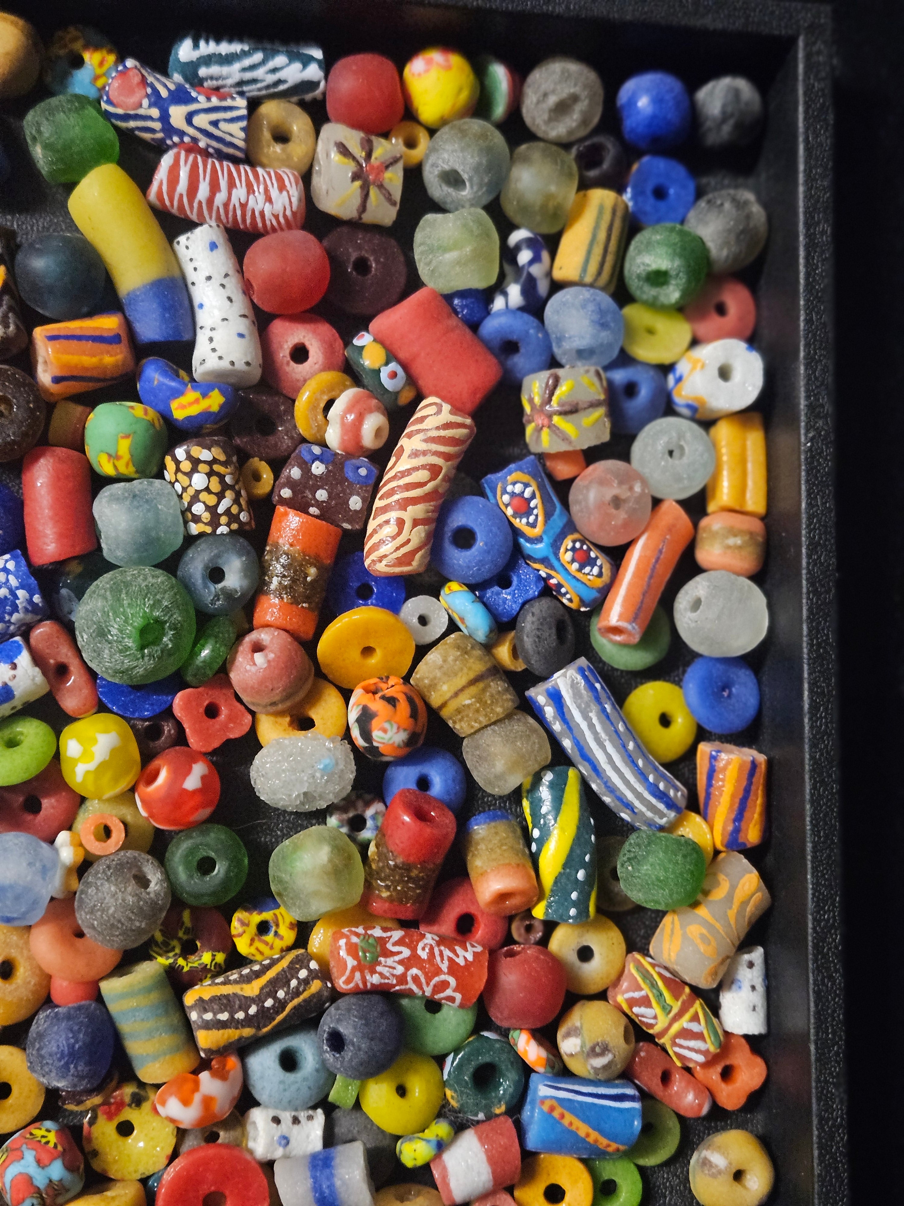 African Glass Bead Color & Texture Mix – Assorted Krobo Beads