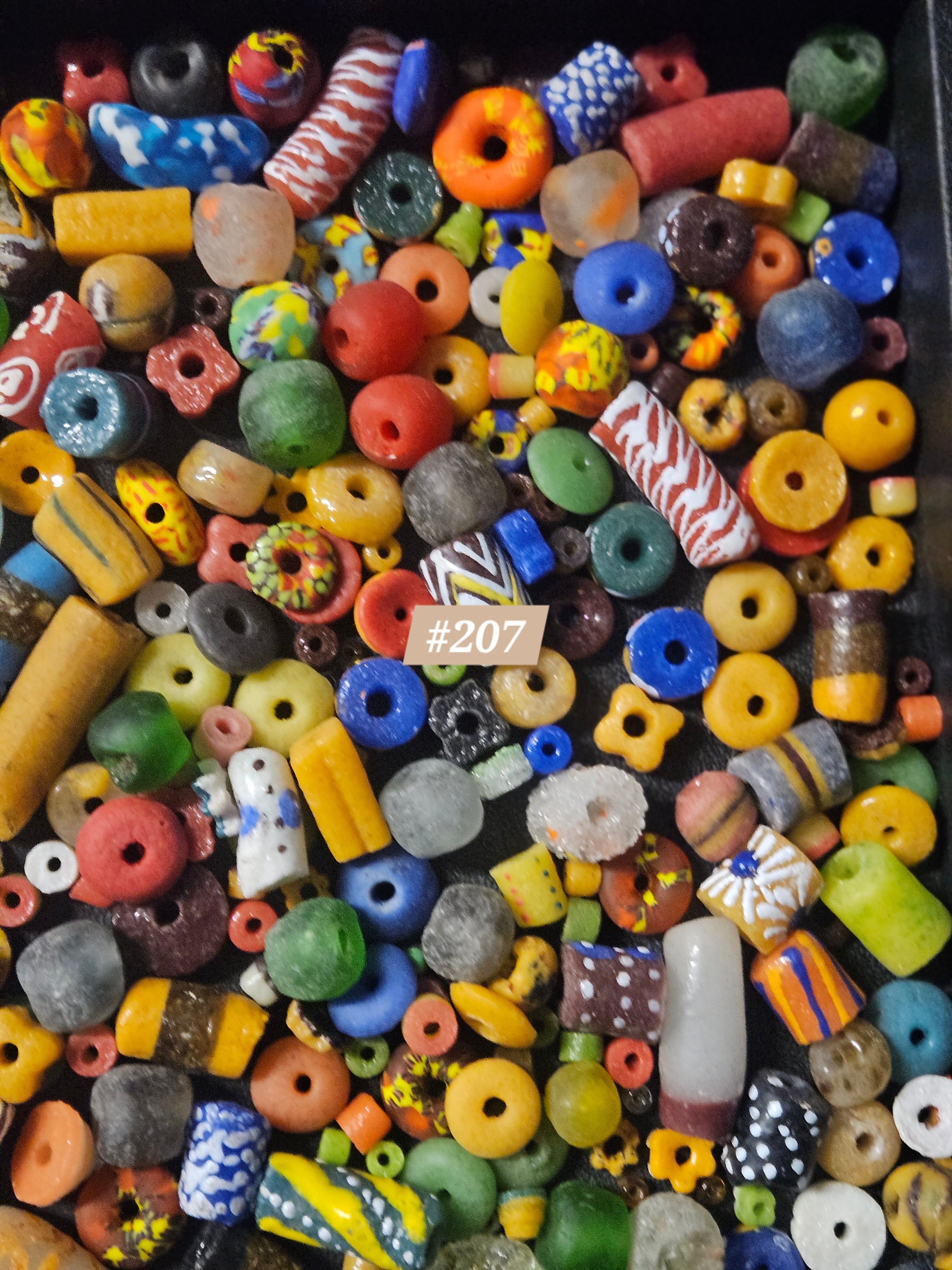 Mixed Shape African Glass Beads – Krobo Bead Soup Assortment