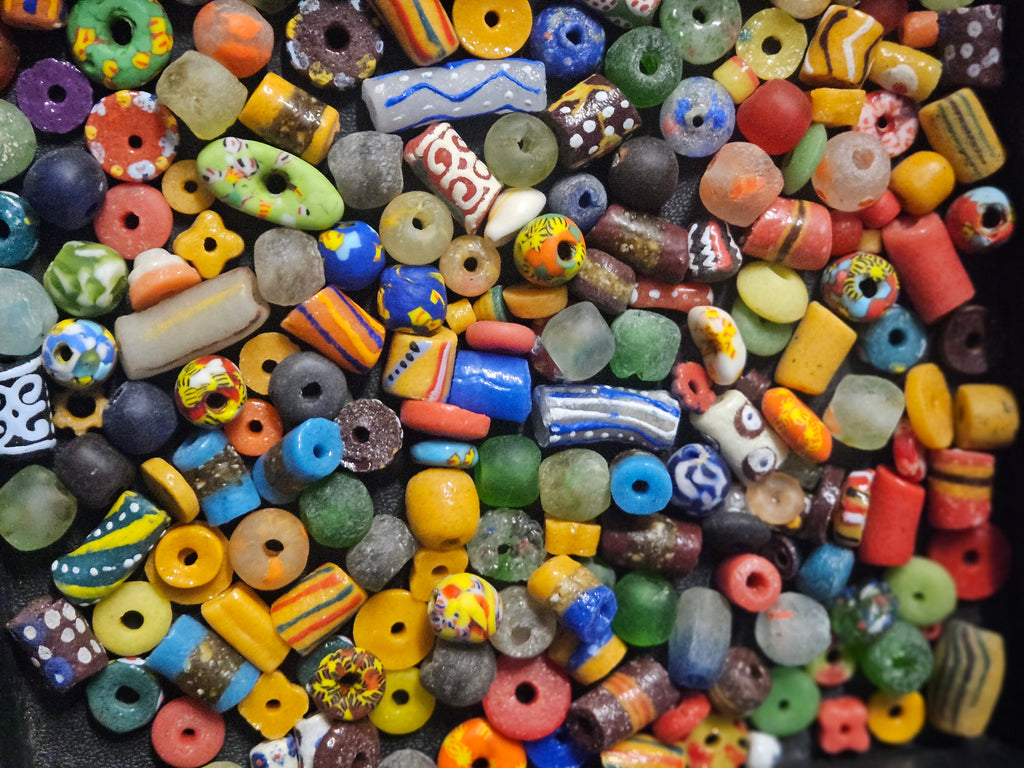Jewelry Prototyping Bead Mix – African Krobo Glass Beads, 1 Cup