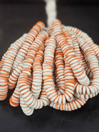 Ivory Round Spacer handcrafted Ghanaian recycled glass beads
