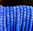 Electric Cobalt Small Cube Tube Krobo Powdered Glass Beads | Ghana Recycled Glass | 77–78 Beads