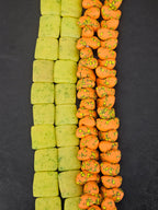 African Krobo Glass Bead Bundles | Canoe & Pillow Square Beads