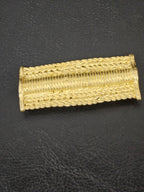 Handcrafted Ashanti Brass Woven Barrel Component Bead | Large Hole African Brass Focal Bead | Ghana Artisan Jewelry Component 24x54mm
