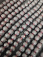 Burgundy Krobo Pocket Glass Beads – Handmade in Ghana, 13–14mm