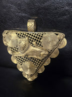 Oversized Adinkrahene Lion Brass Pendant – Ghana