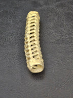 Tube African Ashanti Brass Curved Openwork Tube Component Bead