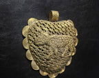 Large Ghana Brass Tiger Statement Pendant – Adinkrahene Design