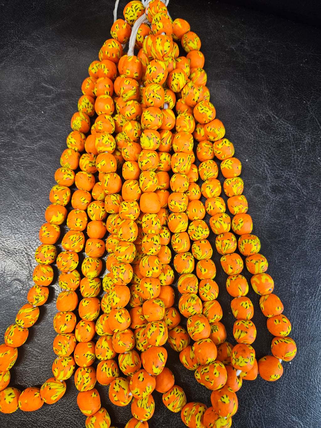 Vibrant African Recycled Glass Beads from Ghana - Perfect for Jewelry Making