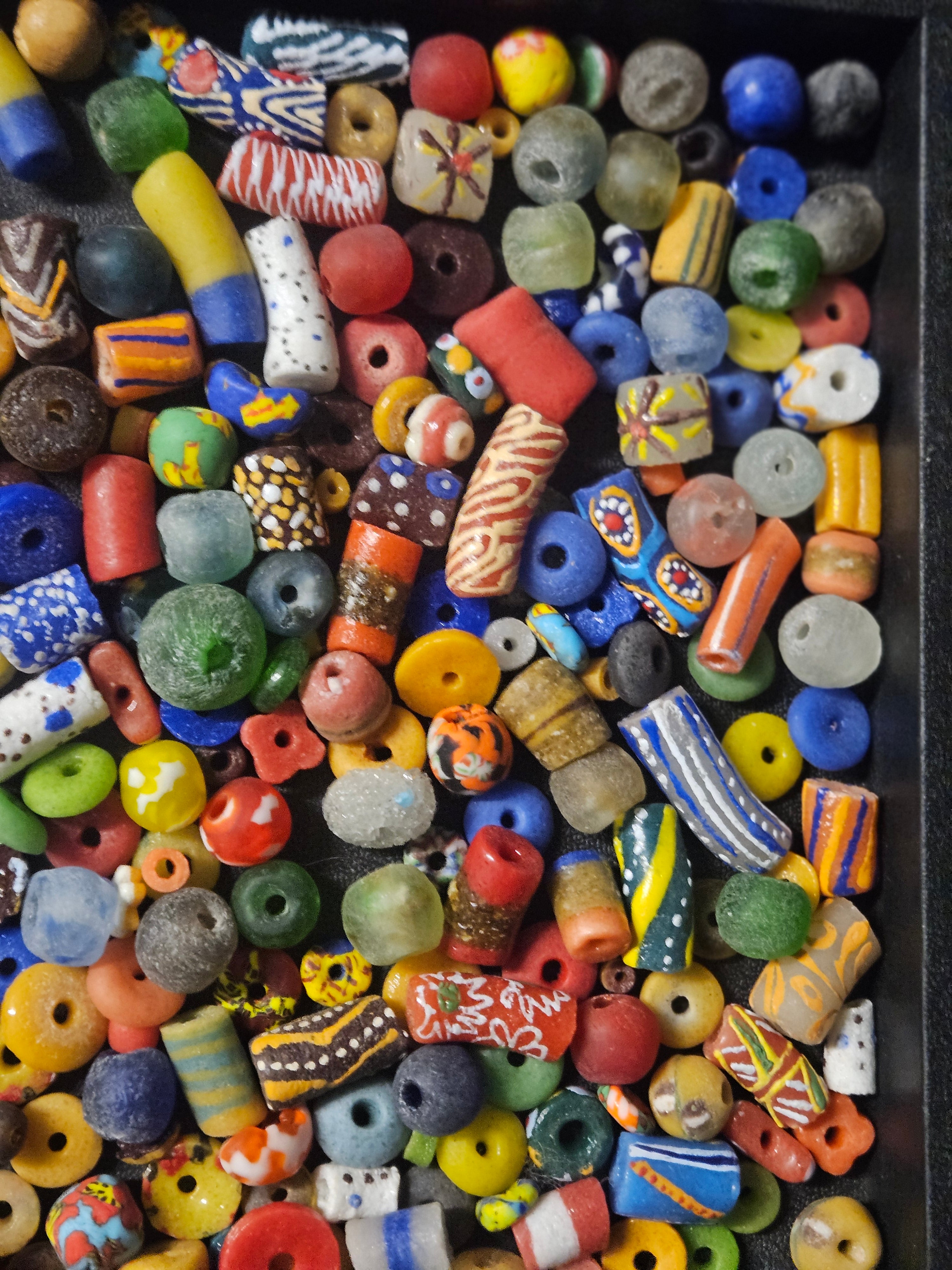 African Glass Bead Color & Texture Mix – Assorted Krobo Beads