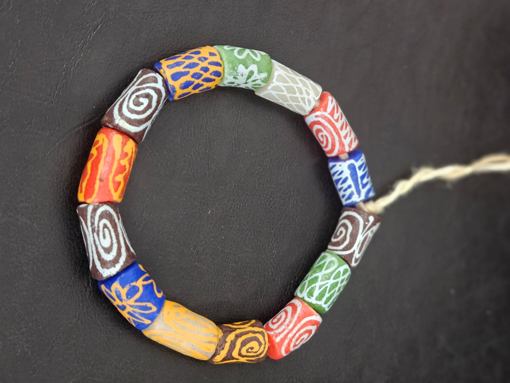 Handcrafted Painted Krobo Glass Beads | Mix Beads