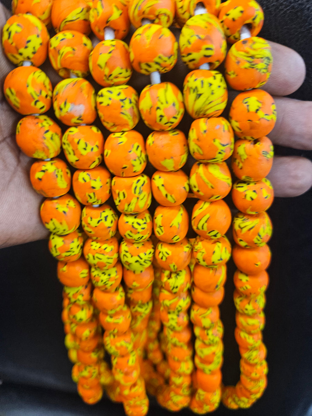 Vibrant African Recycled Glass Beads from Ghana - Perfect for Jewelry Making