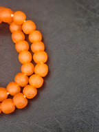 Multicolor Hand-Painted Krobo Rondelle Glass Beads & Orange Pocket Glass Beads | Handmade in Ghana