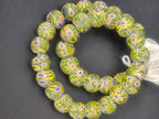African Trade Beads Sourced in Ghana | Large-Hole Glass Trade Beads | Approximately 15–16mm | Designer & Collector Strand