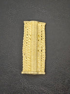 Handcrafted Ashanti Brass Woven Barrel Component Bead | Large Hole African Brass Focal Bead | Ghana Artisan Jewelry Component 24x54mm