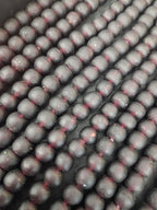 Burgundy Krobo Pocket Glass Beads – Handmade in Ghana, 13–14mm