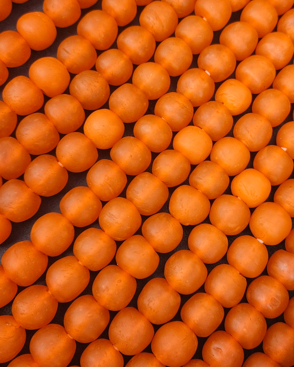 African Glass Beads – Orange Krobo Pocket Beads from Ghana