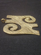 Oversized Kwaatakye Atiko Ashanti Brass Pendant | Authentic Ghanaian Adinkra Symbol | Handcrafted African Brass Statement Pendant