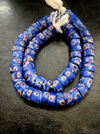 Blue Eye Trade Beads – Multicolor Pattern 8–10 × 14–15mm