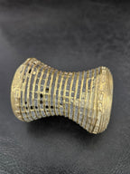 Oversized Ashanti Brass Talking Drum Bead | Ghana Ribbed Focal Bead