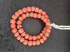 Authentic Krobo Powdered Glass Beads Ghana | Matte Terracotta Red Recycled Glass Beads | 13–14mm