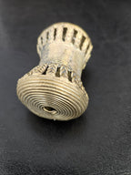 Oversized Ashanti Brass Talking Drum Bead | Ghana Statement Bead