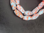 XL Coastal Fusion Krobo Recycled Glass Beads | Handmade African Statement Beads from Ghana