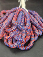 Cobalt Blue Round Spacer handcrafted Ghanaian recycled glass beads