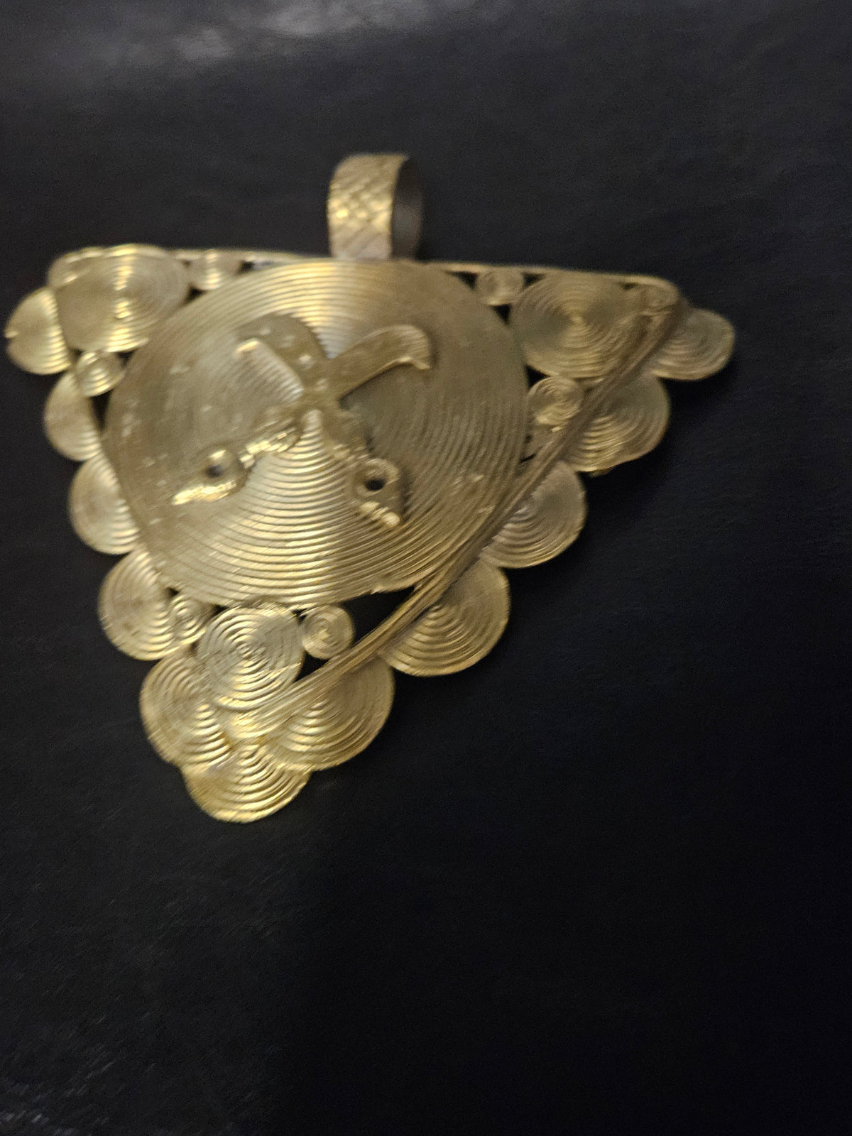 Akofena Adinkra Symbol African Brass Pendant – Handmade in Ghana