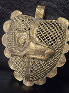 Lion on Adinkrahene African Brass Pendant | Handmade in Ghana