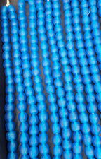 Handmade Blue Krobo Pocket Glass Beads from Ghana for Jewelry Making