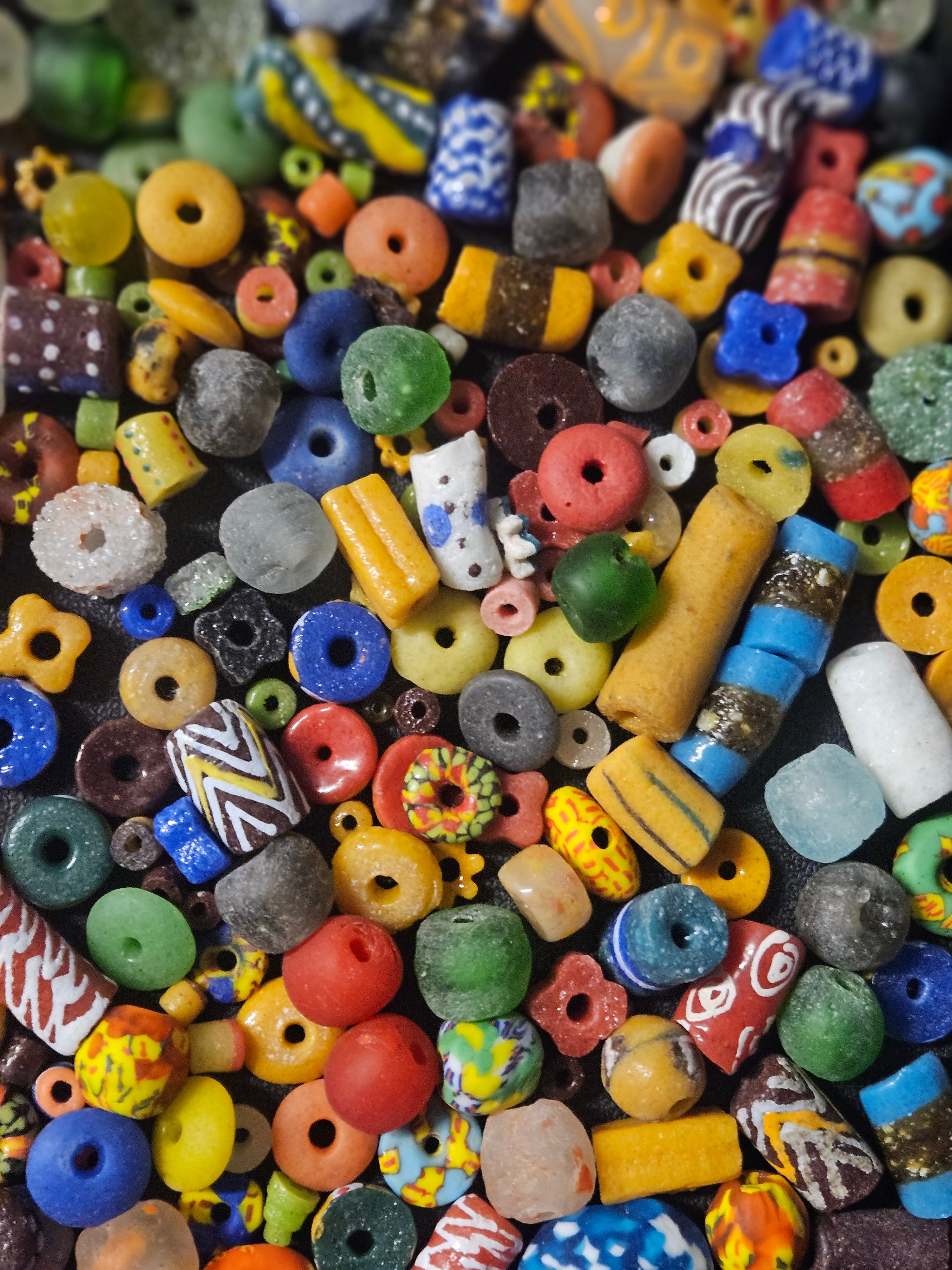 Mixed Shape African Glass Beads – Krobo Bead Soup Assortment