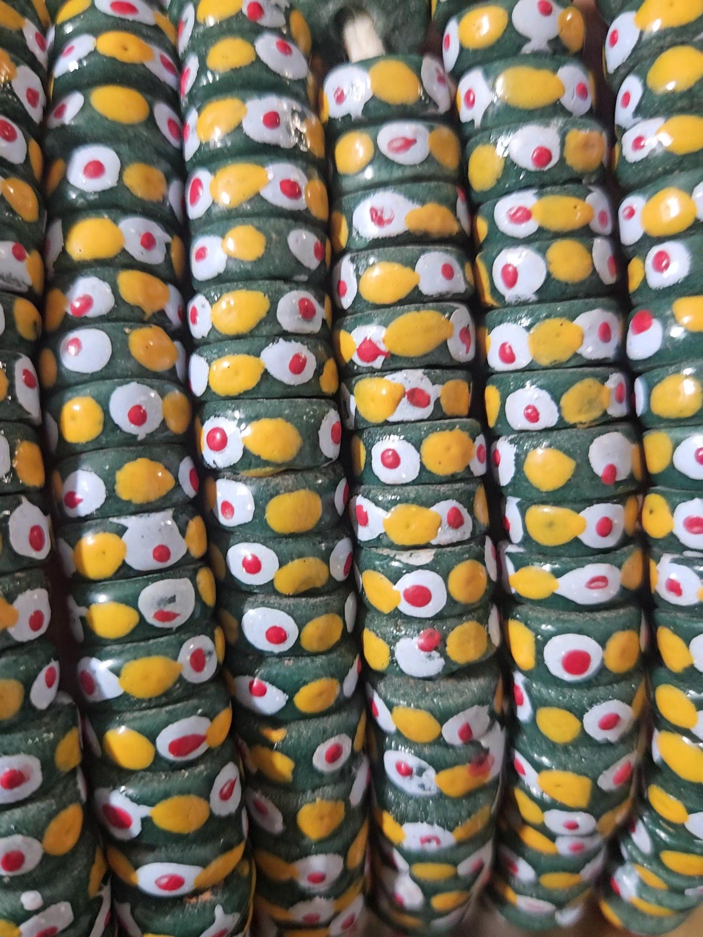 Krobo Recycled Spacer Glass Beads - #7505