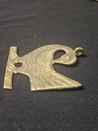 Oversized Sankofa Bird Ashanti Brass Pendant – Handcrafted Adinkra Symbol from Ghana (4" x 4.5")