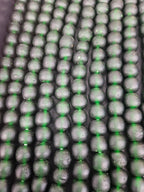 Emerald Frost Krobo Pocket Glass Beads | Handcrafted Ghana Recycled Glass Beads | Translucent Green Artisan Beads