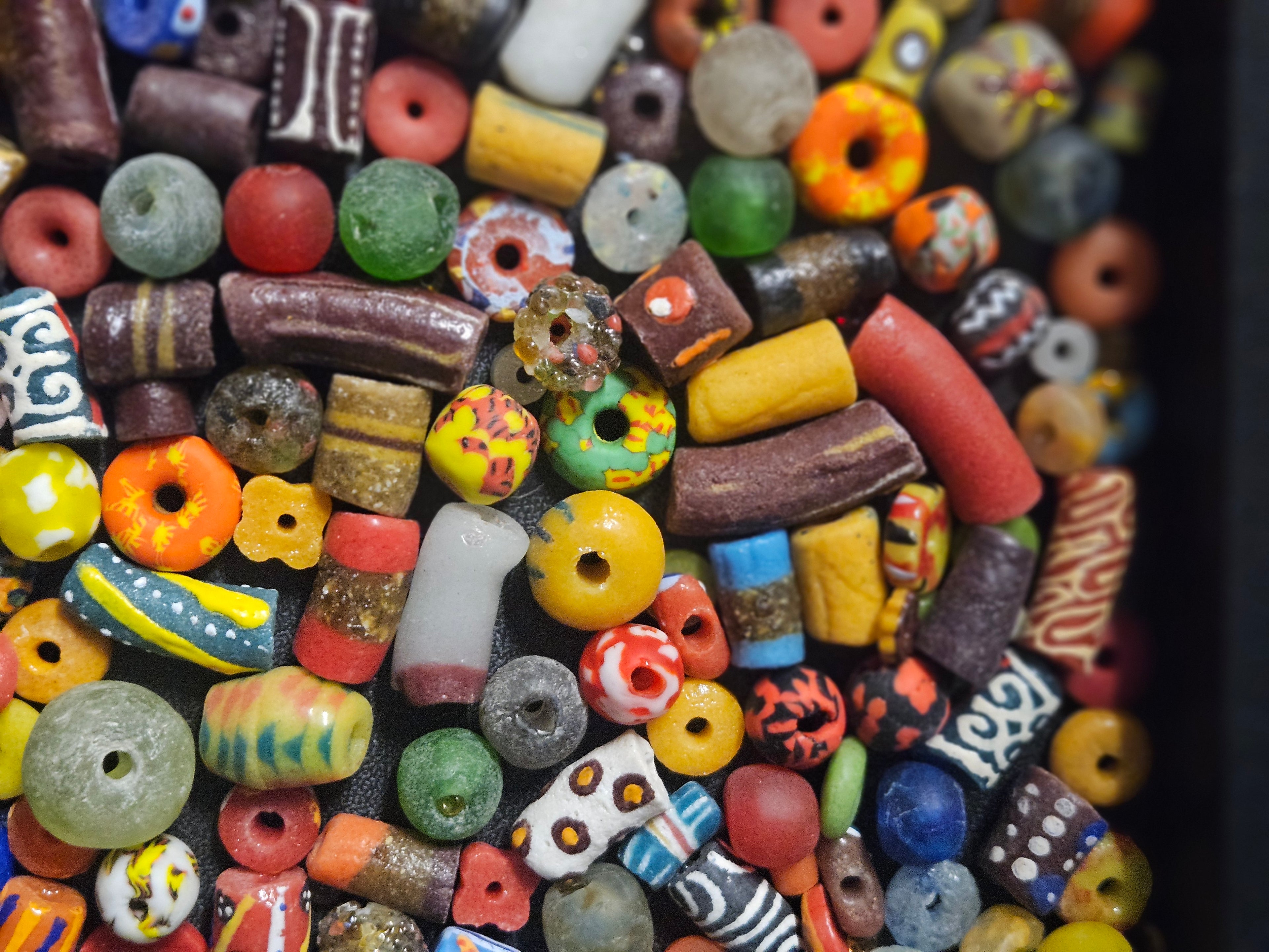 Asymmetrical African Bead Mix – Assorted Krobo Glass Beads